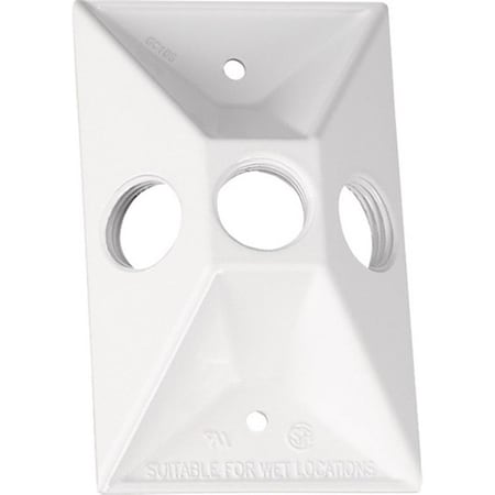 Sigma 14373WH 1 Gang White Weatherproof Rectangular Lampholder Cover 3425477